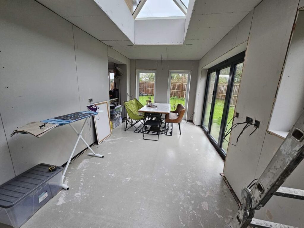 Dry Lining then over to Plastering by Quality Plastering Services QPS - Warboys