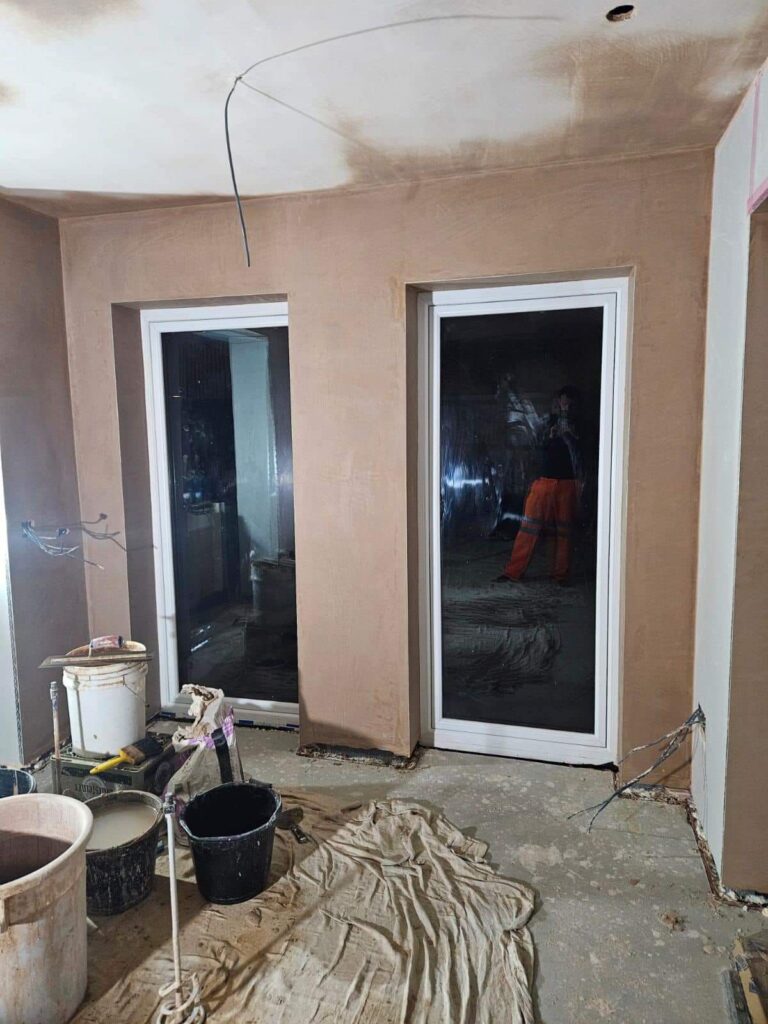 Living room Plastering by Quality Plastering Services QPS - Warboys