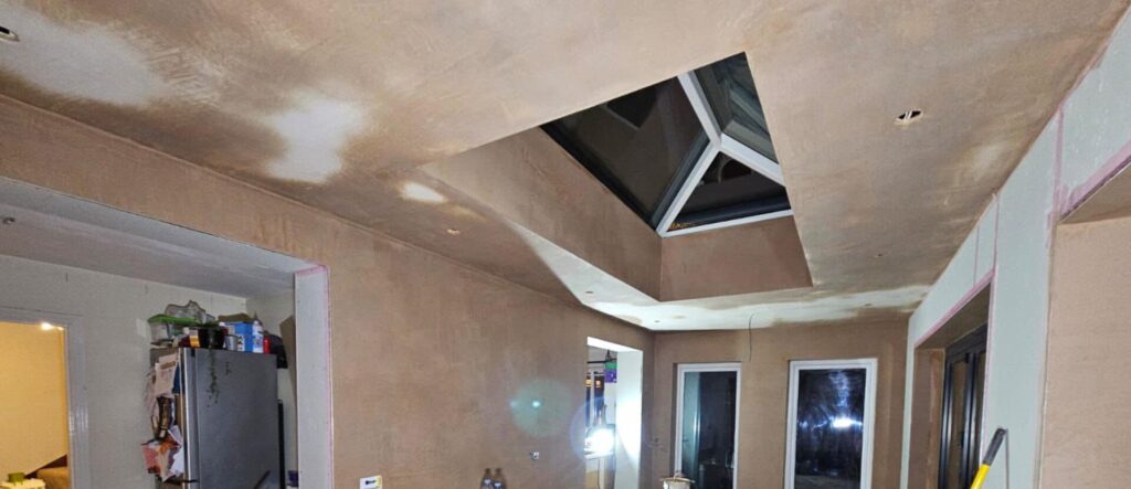 Large Kitchen Plastering by Quality Plastering Services QPS - Warboys