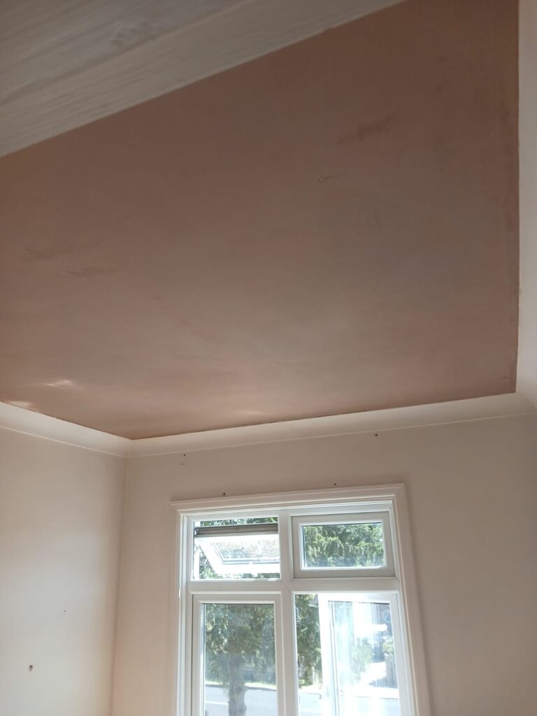 Bedroom Ceiling Plastering by Quality Plastering Services QPS - Warboys